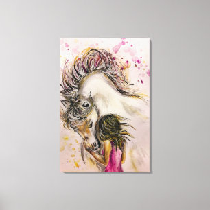Impressão Em Tela Watercolor - Amigos Adoráveis
