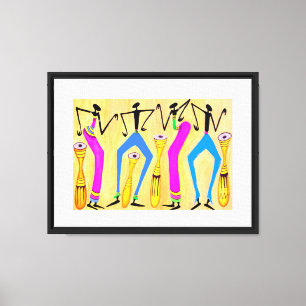 Impressão Em Tela Watercolor, Partido Moderna África do Verão de Art