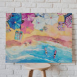 Impressão Em Tela Watercolor Summer Beach<br><div class="desc">Watercolor Summer Beach Poster</div>
