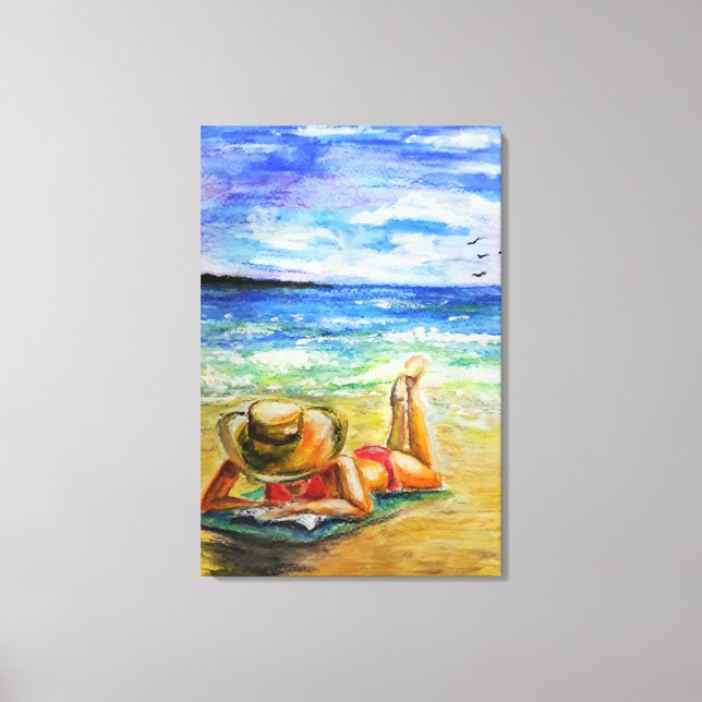 Impressão Em Tela Watercolor - Um Dia Perfeito (Frente)