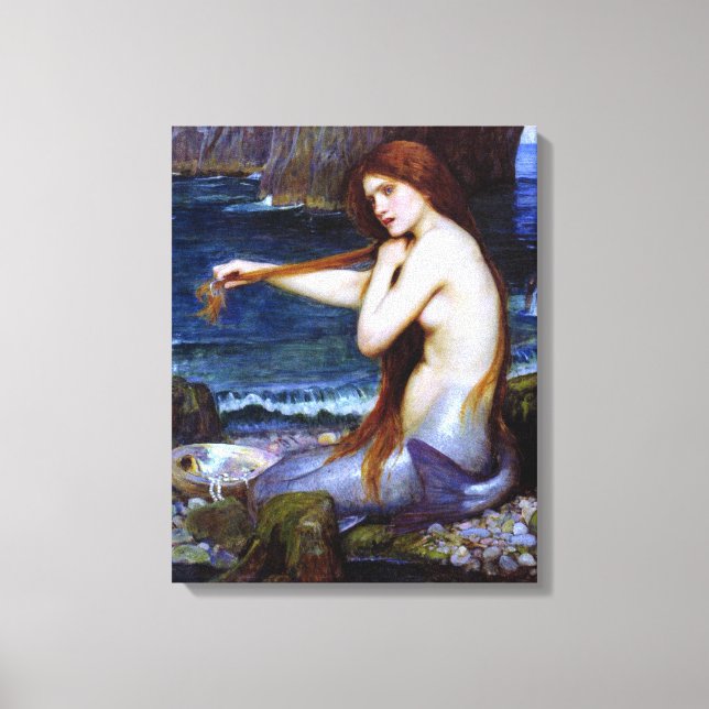 Impressão Em Tela Waterhouse: A Sereia (Frente)