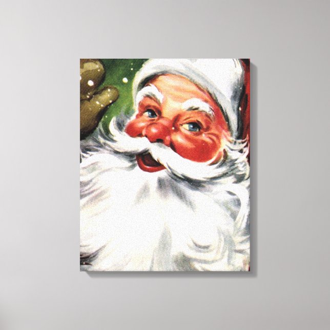 Impressão Em Tela Waving Papai Noel (Frente)