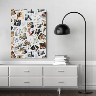 Impressão Em Tela Wedding Keepape 30 Photo Collage White ID1065