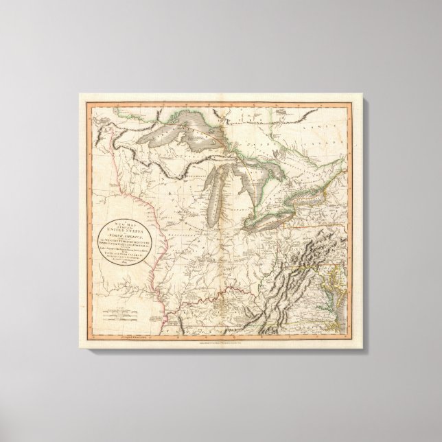 Impressão Em Tela Western Terr, Kentucky, Pensilvânia, etc. (Frente)