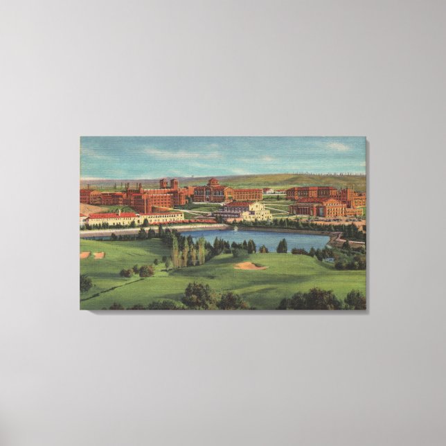 Impressão Em Tela Westwood Colinas, CA - Vista do Campus da U.C.L.A. (Frente)