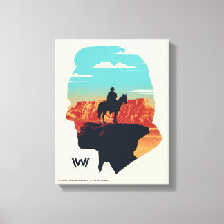 Impressão Em Tela Westworld | Ford Silhouette Of Man in Black