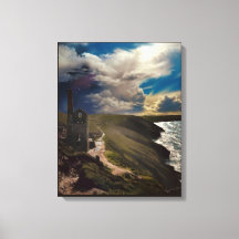 Wheal Coates Cornwall com céu surreal