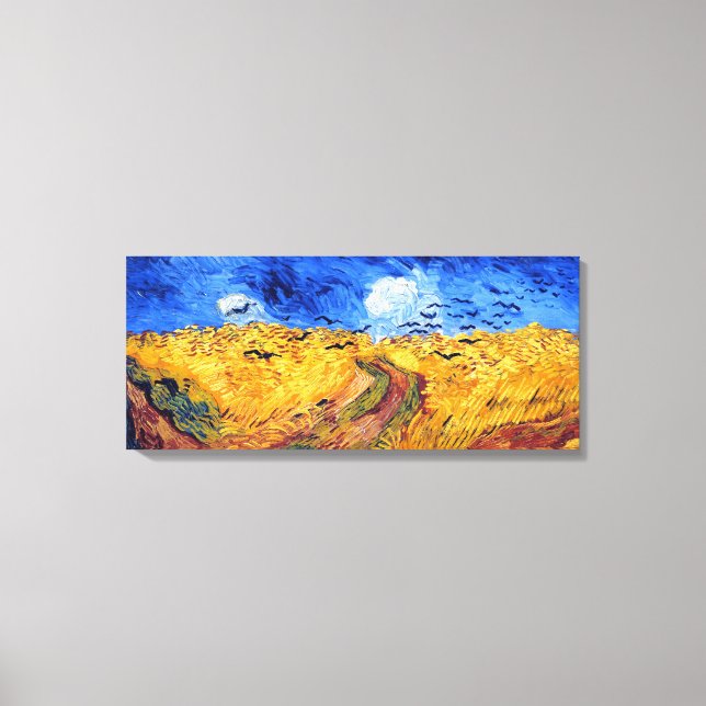Impressão Em Tela Wheatfield com Crows, Vincent Van Gogh (Frente)