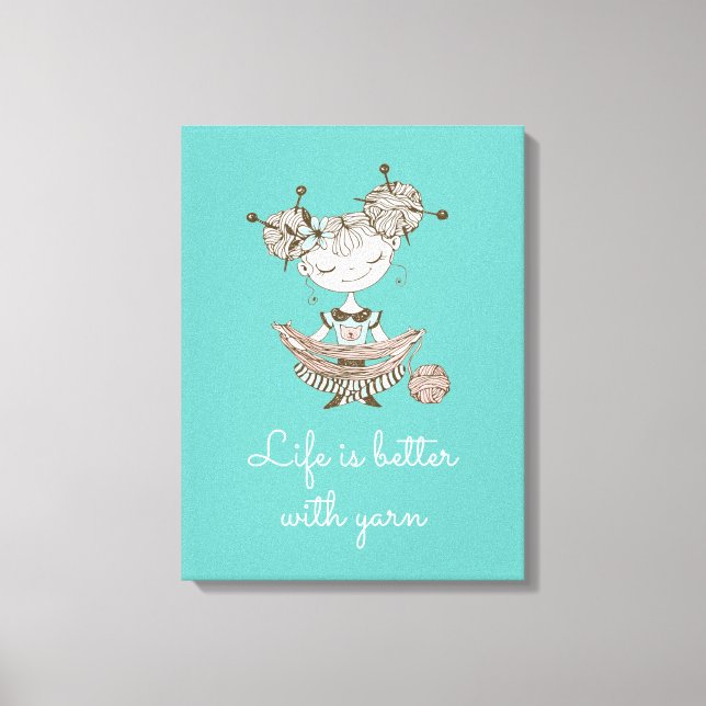 Impressão Em Tela Whimsic Yarn Lover Girl (Frente)