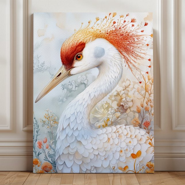 Impressão Em Tela Whimsical Sandhill Crane Art (Criador carregado)