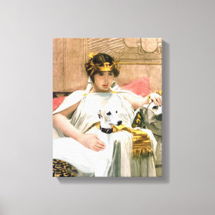 Impressão Em Tela Whippet de Cleópatra (adaptação de arte famosa)