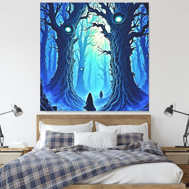 Impressão Em Tela Whispering Woods Dark Fantasy (Insitu(Quarto))