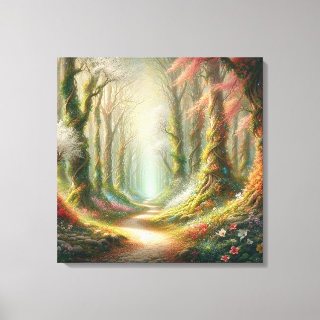 Impressão Em Tela Whispering Woods: Encantamento Desvendado (Frente)