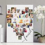 Impressão Em Tela White Script da Família Colagem de Fotos em Forma<br><div class="desc">Crie sua própria canvas com 29 fotos favoritas. O modelo de foto é configurado para criar uma colagem de fotos em forma de coração, exibindo suas fotos em uma combinação de formatos retrato, paisagem e instragrama quadrado. Carregue suas fotos trabalhando em filas, de cima para baixo. A design tem um...</div>