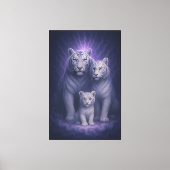 Impressão Em Tela White Tiger Ascension – Celestial Lineage | ManJia (Frente)