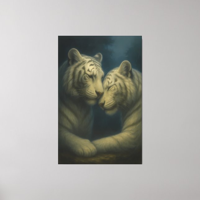 Impressão Em Tela White Tiger – Eternal Affection • Premium Fine Art (Frente)
