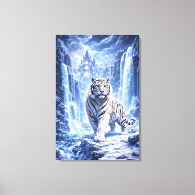 Impressão Em Tela White Tiger Fantasy Art | Man Jiang Hong Art Serie (Frente)