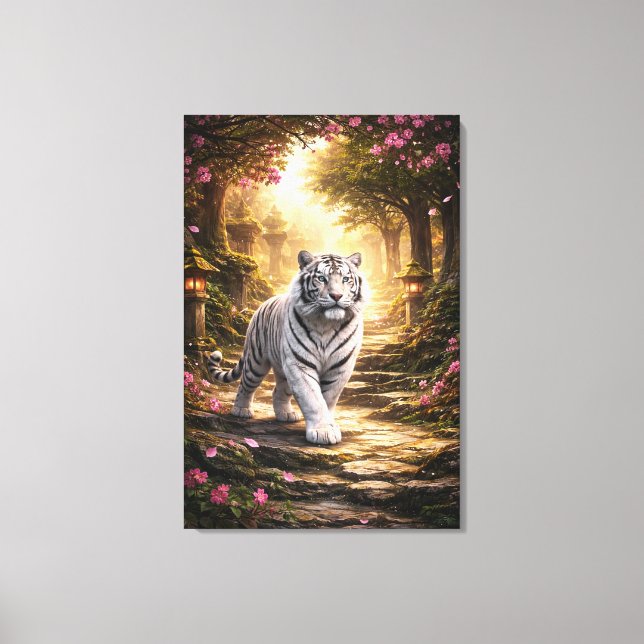Impressão Em Tela White Tiger Fantasy Art | Man Jiang Hong Art Serie (Frente)