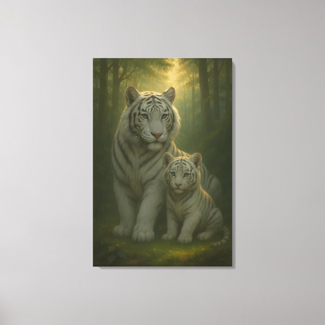 Impressão Em Tela White Tiger – Guardian of Light – ManJiangHong Art (Frente)