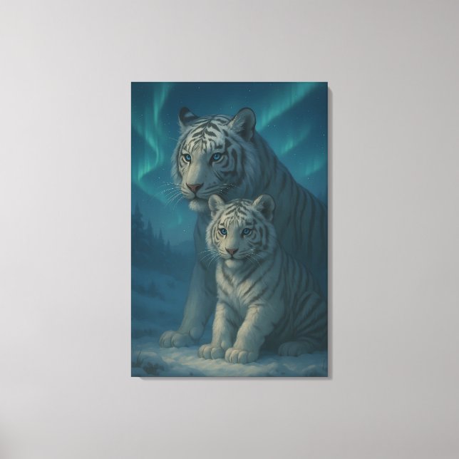Impressão Em Tela White Tiger – Guardian of Light – ManJiangHong Art (Frente)