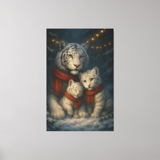 Impressão Em Tela White Tiger – Guardian of Light – ManJiangHong Art (Frente)