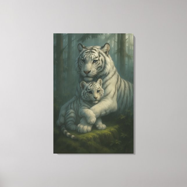 Impressão Em Tela White Tiger – Guardian of Light – ManJiangHong Art (Frente)