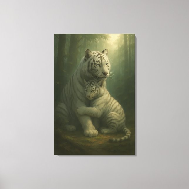 Impressão Em Tela White Tiger – Guardian of Light – ManJiangHong Art (Frente)