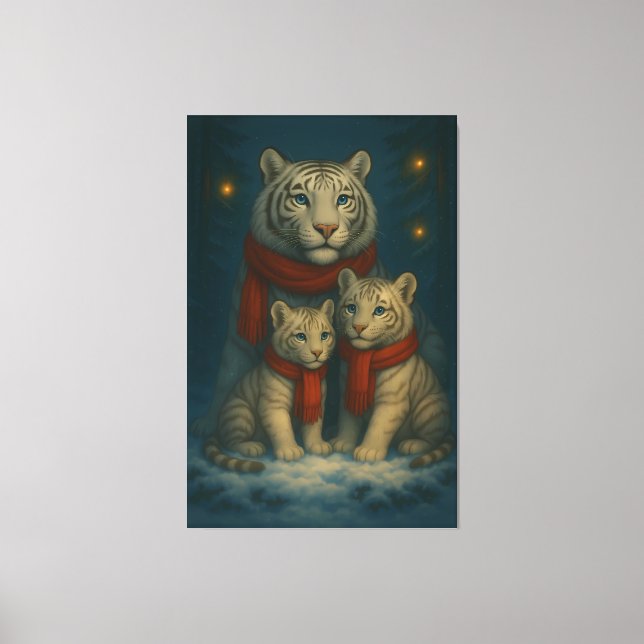 Impressão Em Tela White Tiger – Guardian of Light – ManJiangHong Art (Frente)