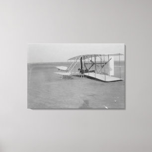 Impressão Em Tela Wilbur Wright no plano danificado em seguida
