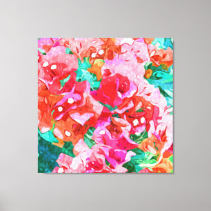 Impressão Em Tela Wild Bougainvillea, Bloom Summer Floral Bohemian
