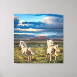 Impressão Em Tela WILD HORSES "Live to Run"
