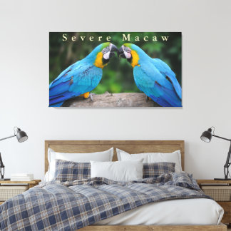 Impressão Em Tela Wildlife Severe Macaw Sentado em uma Ramificação