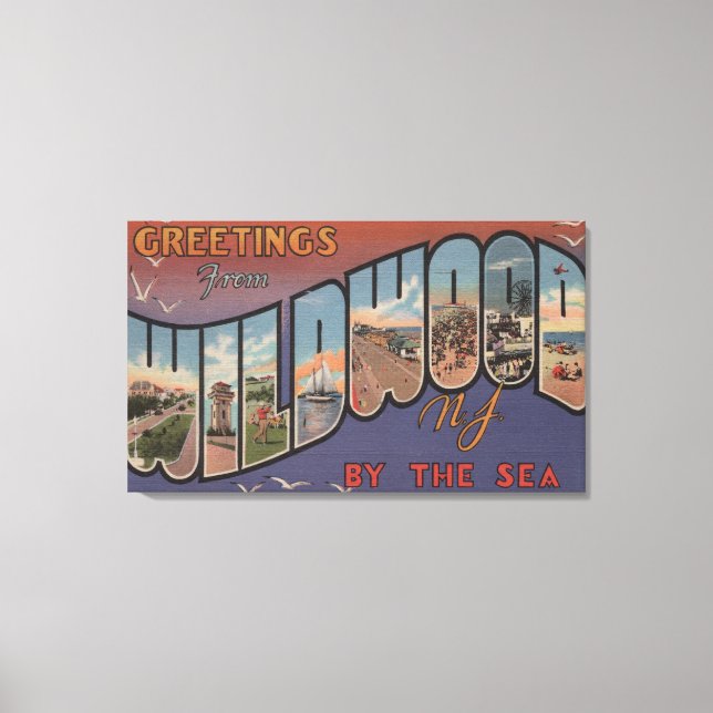 Impressão Em Tela Wildwood-by-the-Sea, Nova Jersey (Frente)