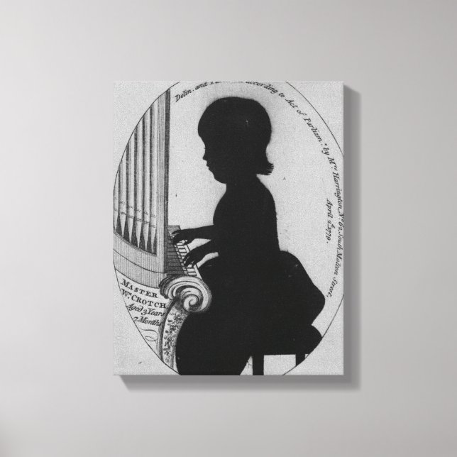 Impressão Em Tela William Crotch Tocando o Órgão (Frente)