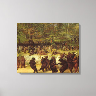 Impressão Em Tela William Holbrook Beard - The Bear Dance