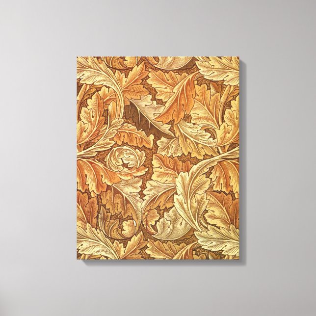 Impressão Em Tela William Morris Acanthus Brown Autumn Leaves (Frente)