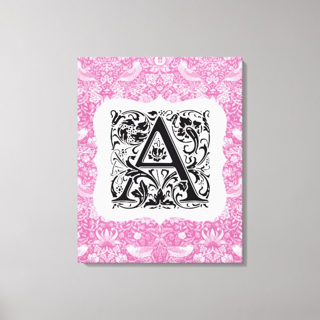 Impressão Em Tela William Morris Alphabet Strawberry Link (Frente)