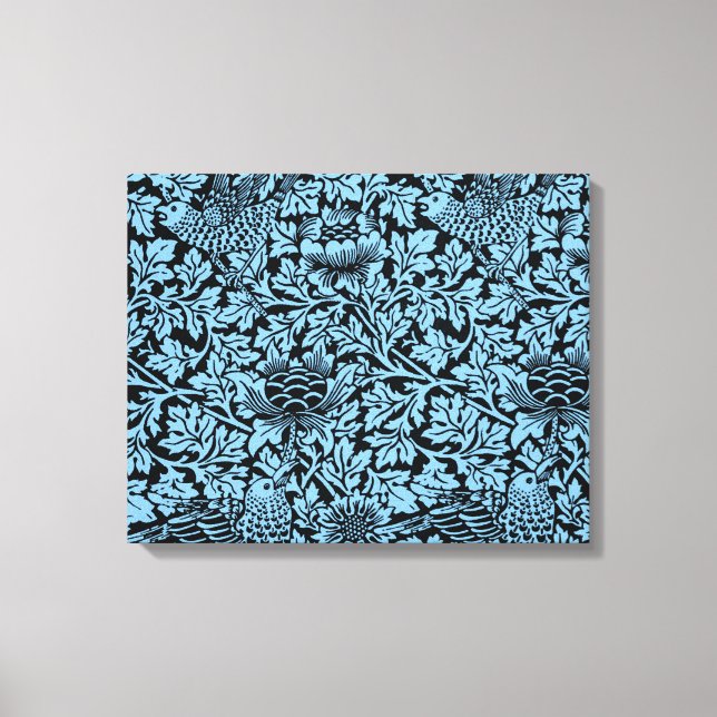 Impressão Em Tela William Morris Floral Pattern Bird Anenome (Frente)