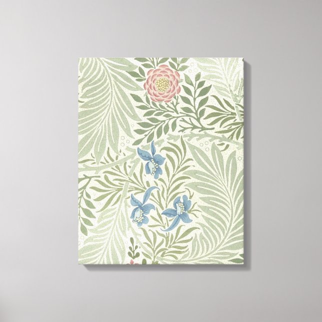 Impressão Em Tela William Morris Larkspur Floral Wallpaper (Frente)