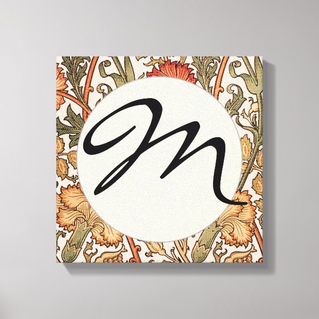 Impressão Em Tela William Morris Pink Rose Flower Wallpaper Padrão (Frente)