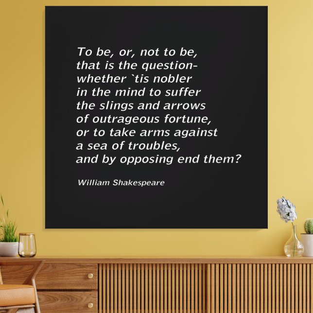 Impressão Em Tela William Shakespeare "Hamlet" (Insitu(Sala de estar))