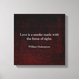 Impressão Em Tela William Shakespeare Romeo e Juliet LOVE Citação