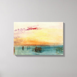 Impressão Em Tela William Turner - A Lagoa perto de Veneza ao Pôr-do