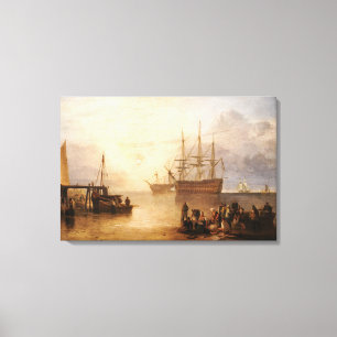 Impressão Em Tela William Turner - O Sol se Põe Através do Vapor
