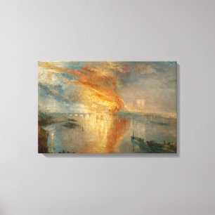 Impressão Em Tela William Turner - The Burning of the Parliament