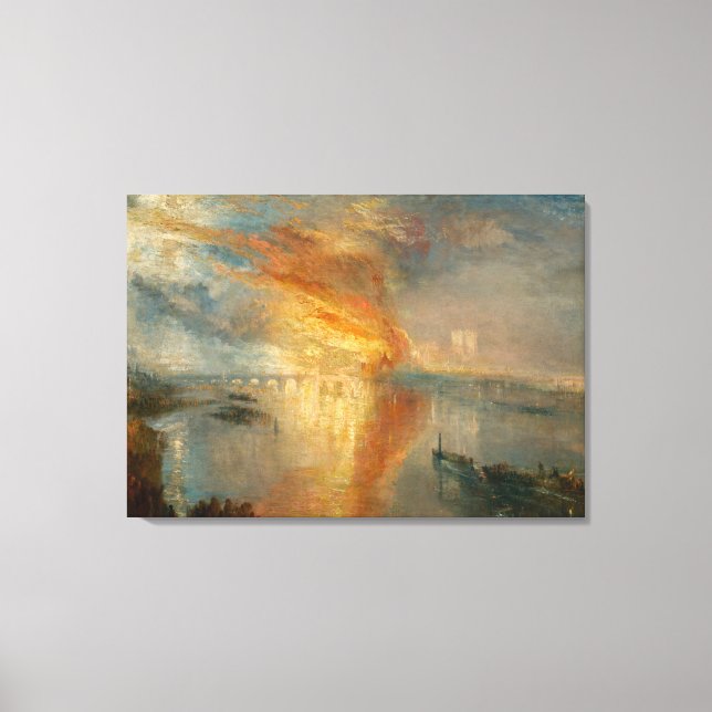 Impressão Em Tela William Turner - The Burning of the Parliament (Frente)
