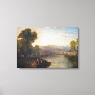 Impressão Em Tela William Turner - Vista da Colina e da Ponte de Ric