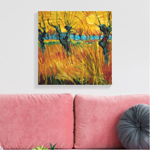 Impressão Em Tela Willows no Sunset Van Gogh