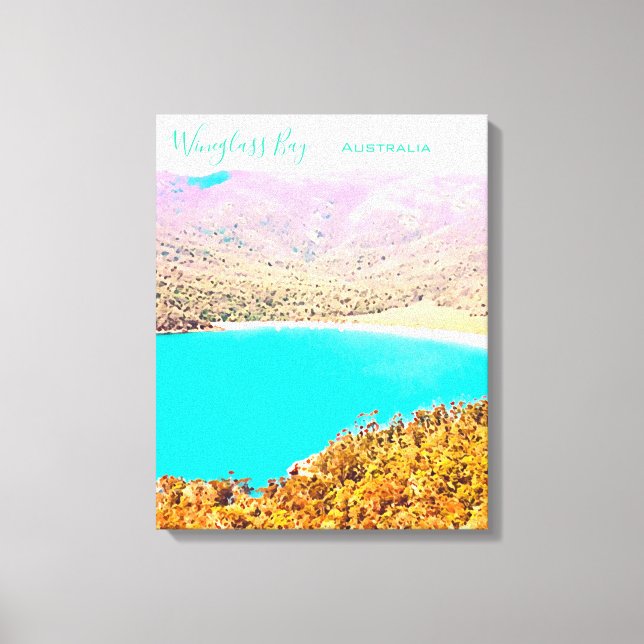 Impressão Em Tela Wineglass Bay Tasmania Austrália (Frente)