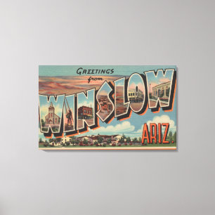 Impressão Em Tela Winslow, Arizona - Cenas com Letras Grandes